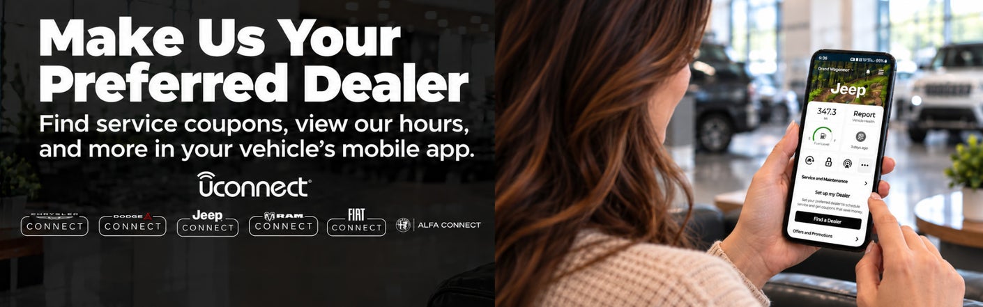 uconnect® make us your preferred dealer | Kemna Chrysler Dodge Jeep RAM in Algona IA