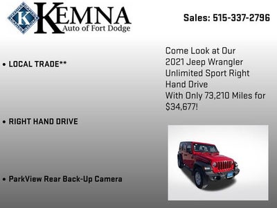 2021 Jeep Wrangler Unlimited Sport RHD 4x4