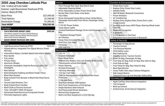 2020 Jeep Cherokee Latitude Plus FWD