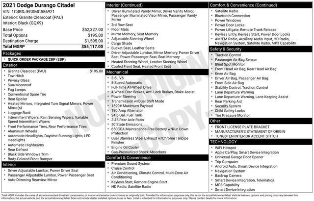 2021 Dodge Durango Citadel AWD