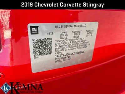 2019 Chevrolet Corvette Stingray 2LT