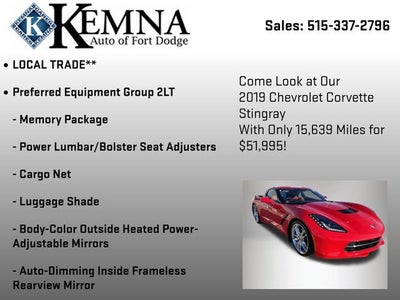 2019 Chevrolet Corvette Stingray 2LT