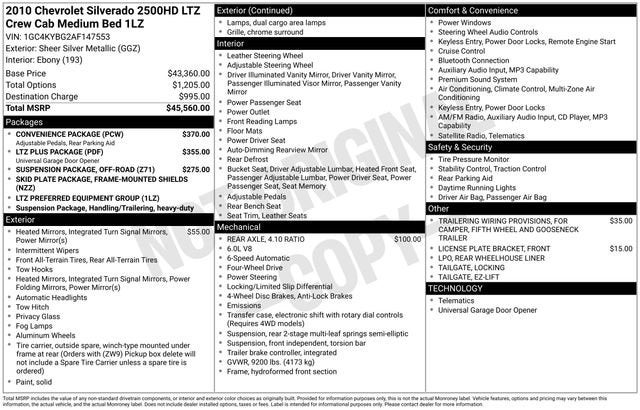 2010 Chevrolet Silverado 2500 HD LTZ