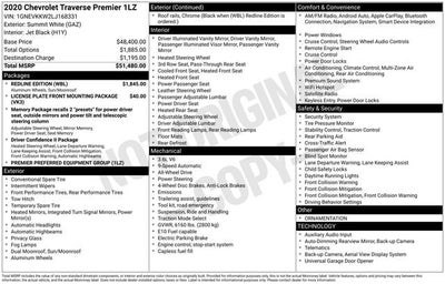 2020 Chevrolet Traverse Premier