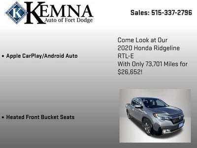 2020 Honda Ridgeline RTL-E