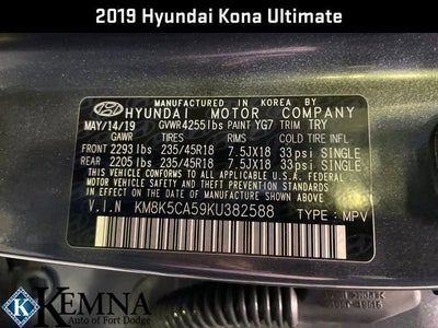 2019 Hyundai Kona Ultimate