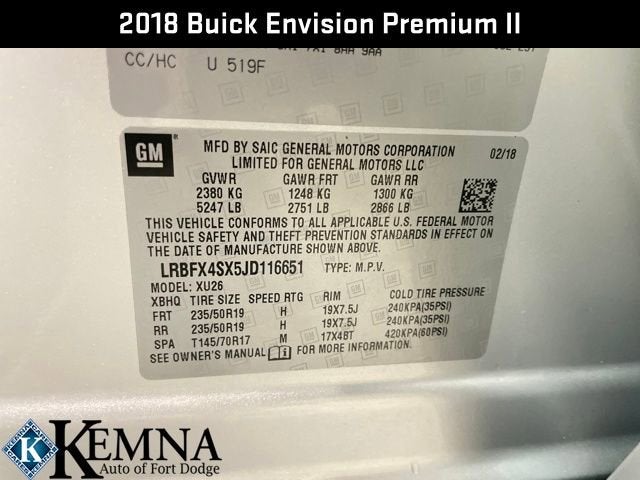 2018 Buick Envision Premium II