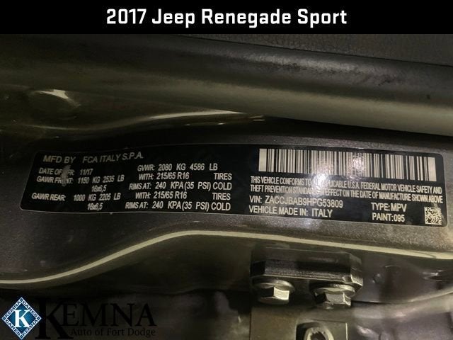 2017 Jeep Renegade Sport 4x4