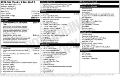 2025 Jeep Wrangler WRANGLER 2-DOOR SPORT S