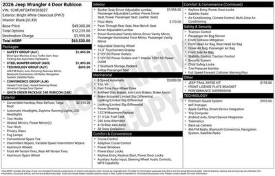2026 Jeep Wrangler WRANGLER 4-DOOR RUBICON