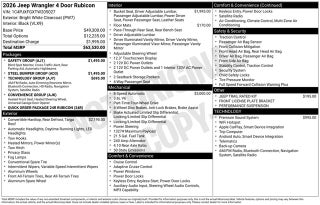 2026 Jeep Wrangler WRANGLER 4-DOOR RUBICON