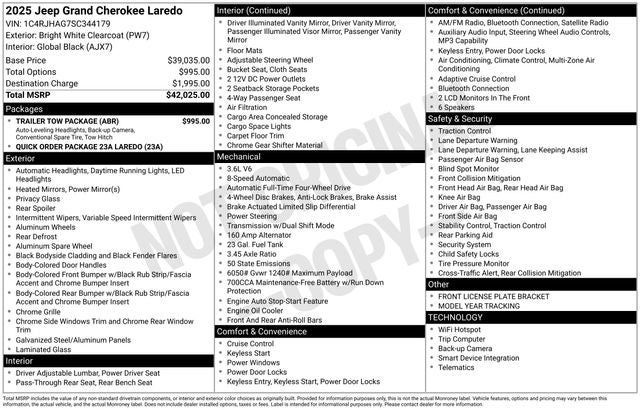 2025 Jeep Grand Cherokee GRAND CHEROKEE LAREDO 4X4