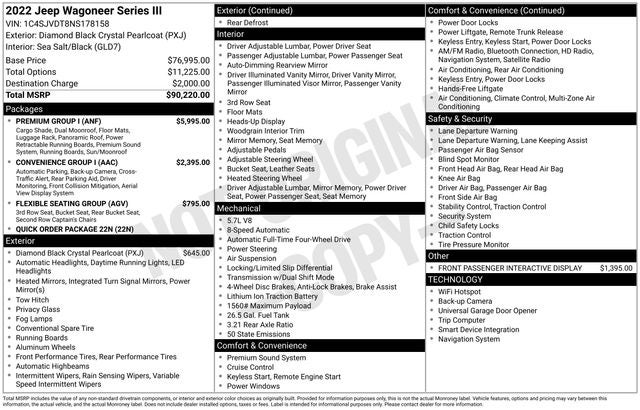 2022 Jeep Wagoneer Series III 4x4
