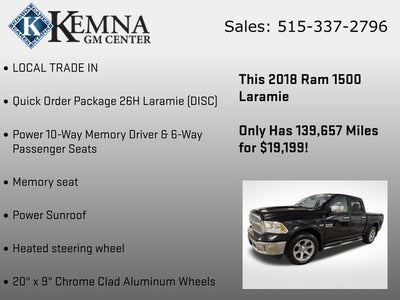 2018 RAM 1500 Laramie Crew Cab 4x4 5'7' Box