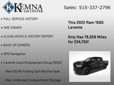2022 RAM 1500 Laramie Crew Cab 4x4 5'7' Box