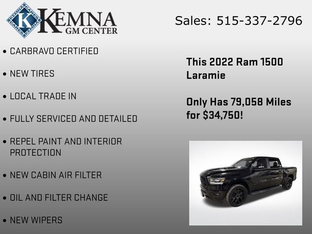 2022 RAM 1500 Laramie Crew Cab 4x4 5'7' Box
