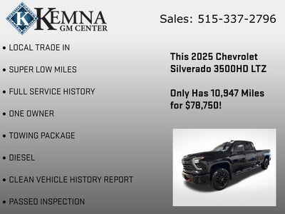 2025 Chevrolet Silverado 3500HD 4WD Crew Cab Long Bed LTZ