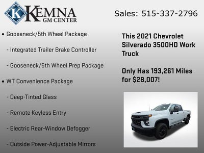2021 Chevrolet Silverado 3500HD 4WD Crew Cab Standard Bed WT