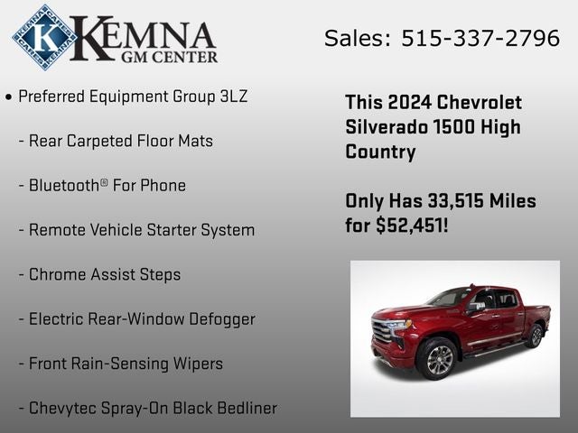 2024 Chevrolet Silverado 1500 4WD Crew Cab Short Bed High Country