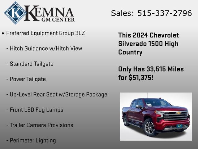 2024 Chevrolet Silverado 1500 4WD Crew Cab Short Bed High Country