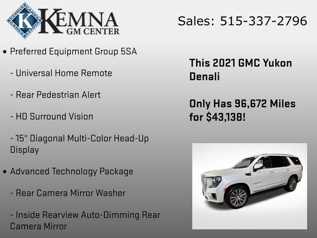 2021 GMC Yukon 4WD Denali