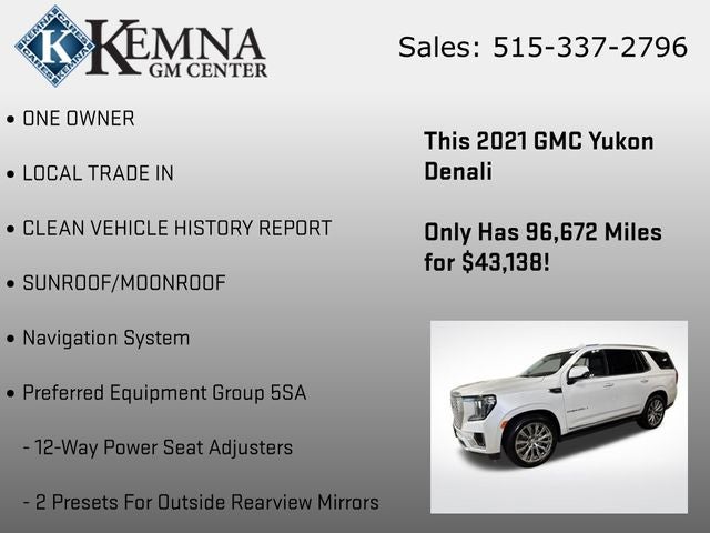2021 GMC Yukon 4WD Denali