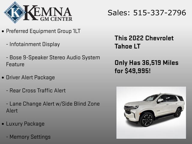 2022 Chevrolet Tahoe 4WD LT