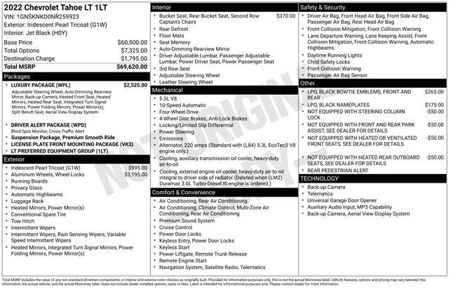 2022 Chevrolet Tahoe 4WD LT