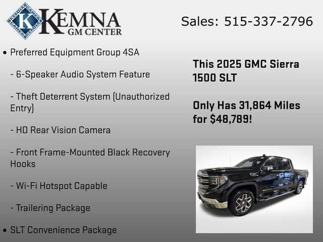 2025 GMC Sierra 1500 4WD Crew Cab Short Box SLT