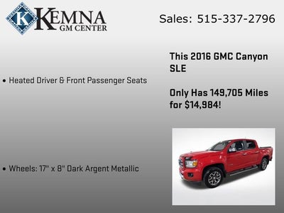 2016 GMC Canyon 4WD SLE